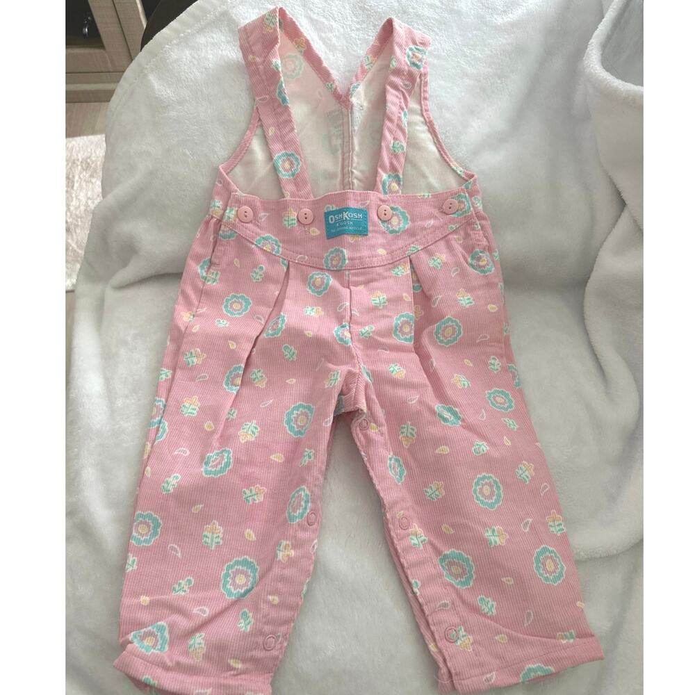 OshKosh | Vintage Floral Bubble Corduroy Overalls - Picture 5 of 8